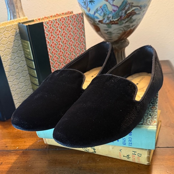 BIRDIES black Velvet loafers - Picture 1 of 6